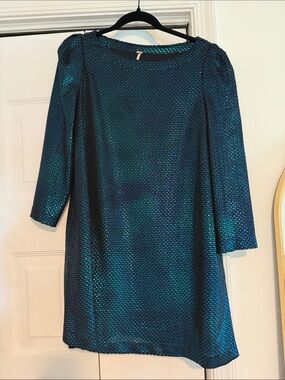 Free People Teal Shift Dress